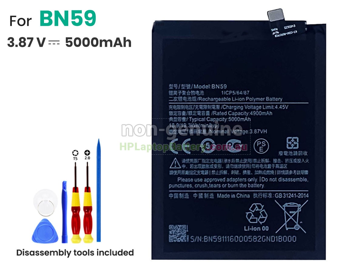 Battery for XiaoMi REDMI NOTE 10 5G laptop