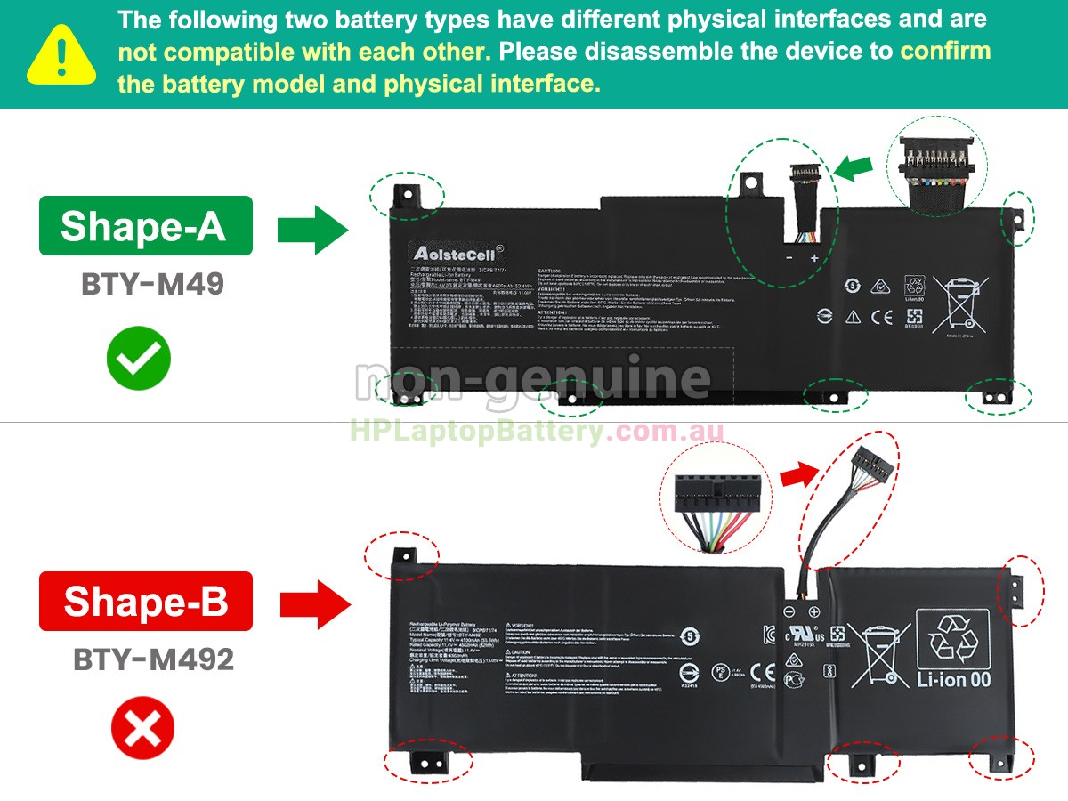 Battery for MSI PRESTIGE 14 A12UC-210PL laptop