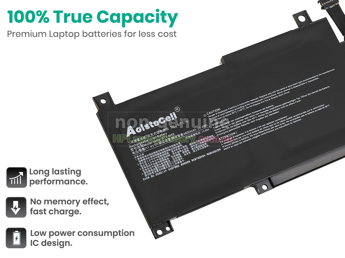 Battery for MSI PRESTIGE 14 A12UC-210PL laptop
