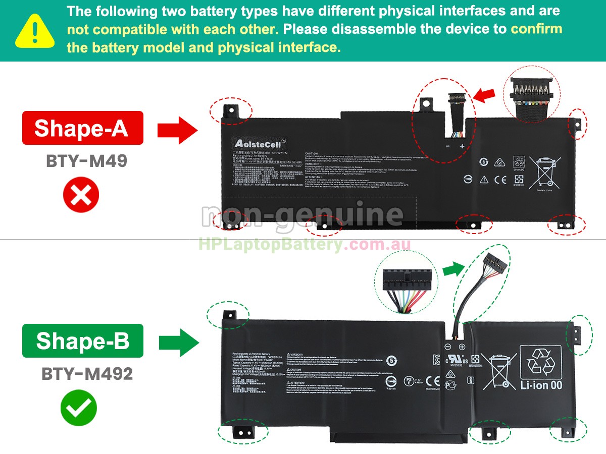 Battery for MSI PRESTIGE 14 A12UC-210PL laptop