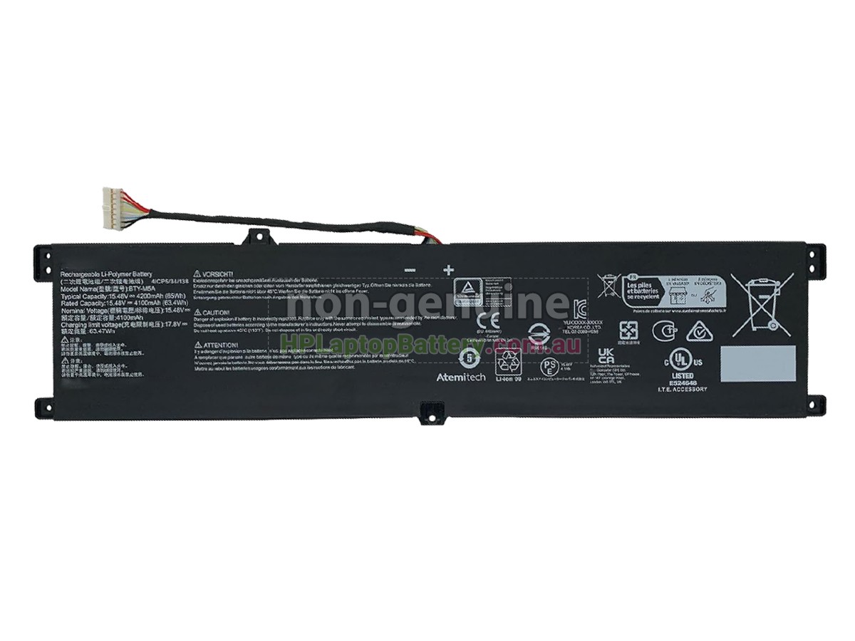 Battery for MSI CREATOR M16 HX C14VGG-237PT laptop