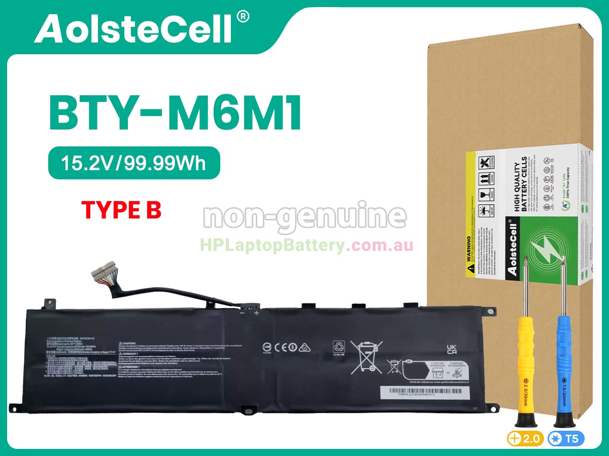 Battery for MSI STEALTH GS77 12UHS laptop