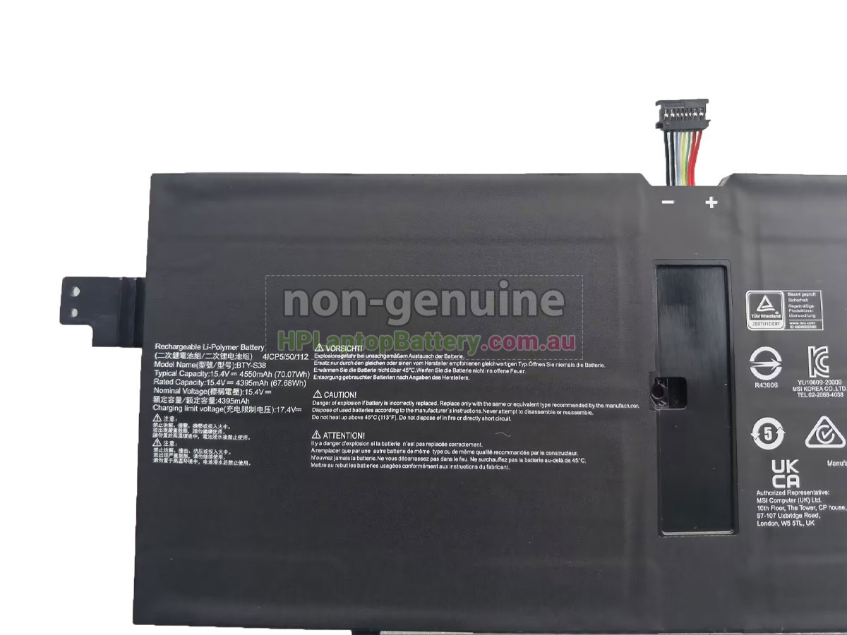 Battery for MSI SUMMIT E13 FLIP EVO A11MT-075 laptop