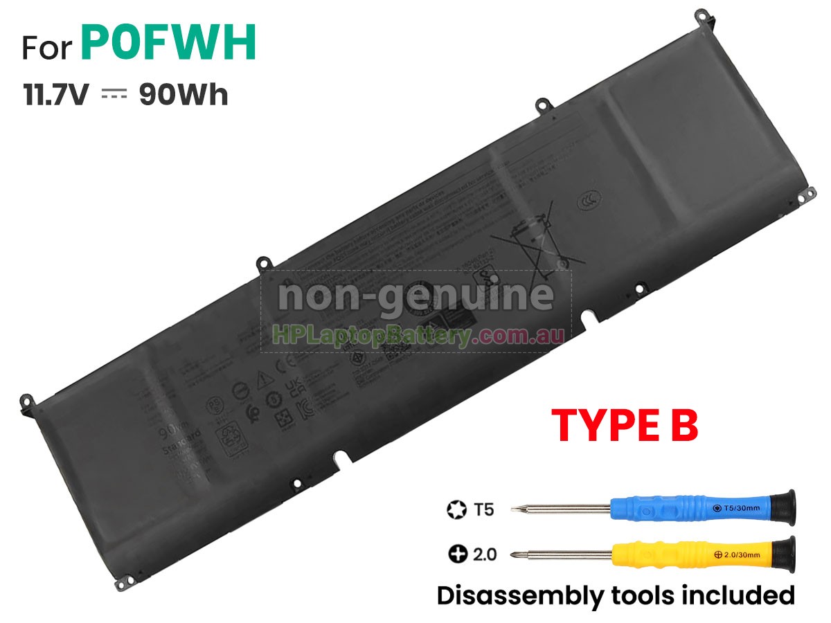Battery for Dell P133F001 laptop