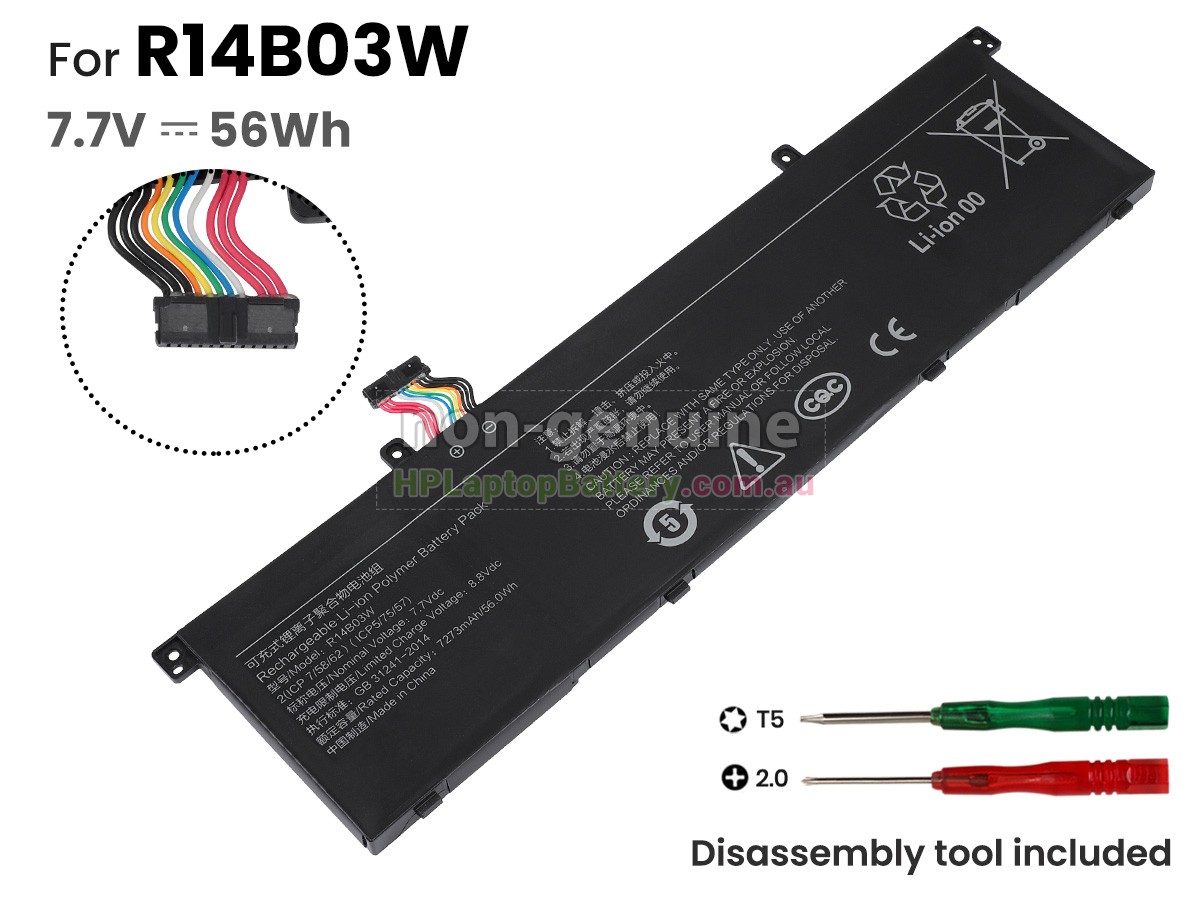 Battery for XiaoMi R14B03W(2ICP5/75/56) laptop