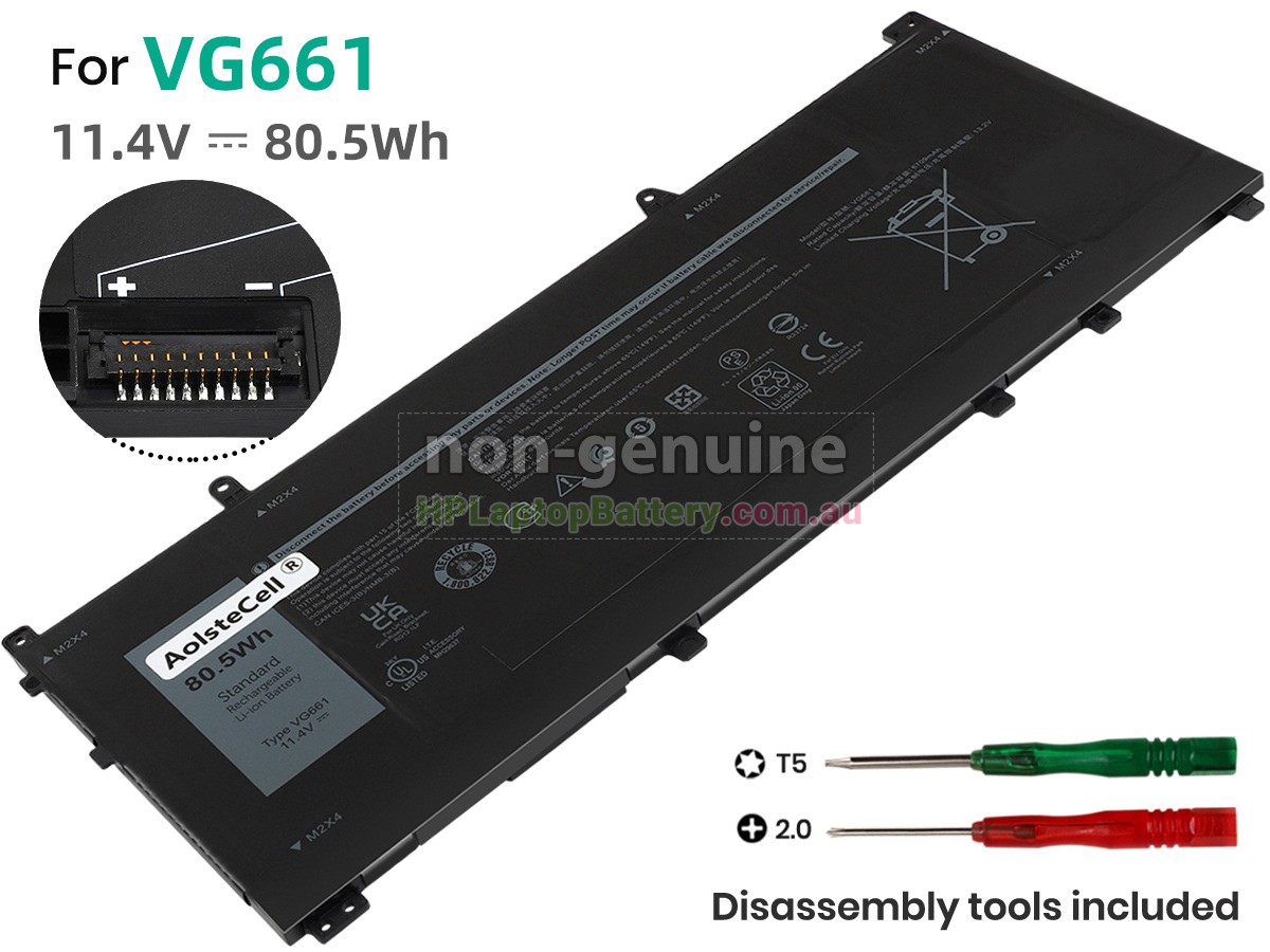 Battery for Dell Alienware X14 R2 laptop