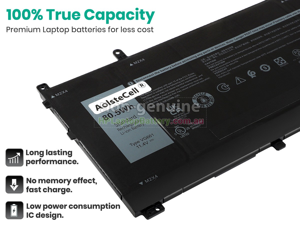 Battery for Dell Alienware X14 R2 laptop