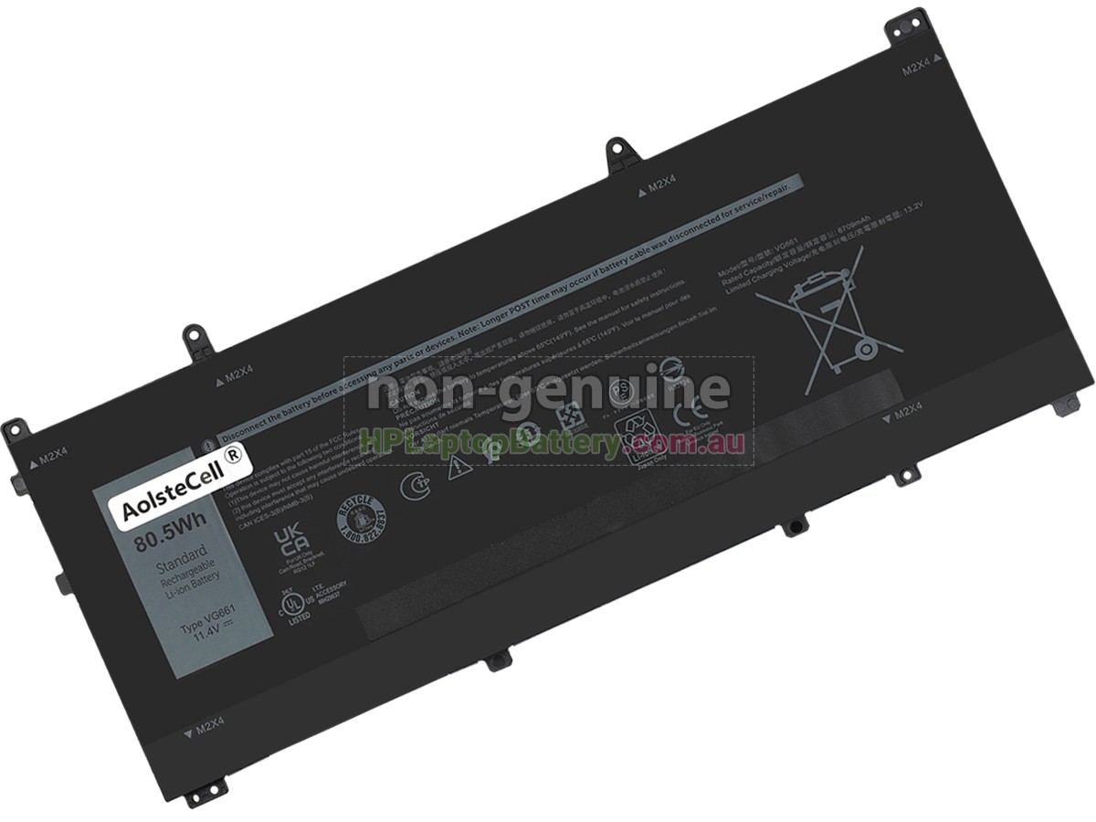 Battery for Dell Alienware X14 R2 laptop