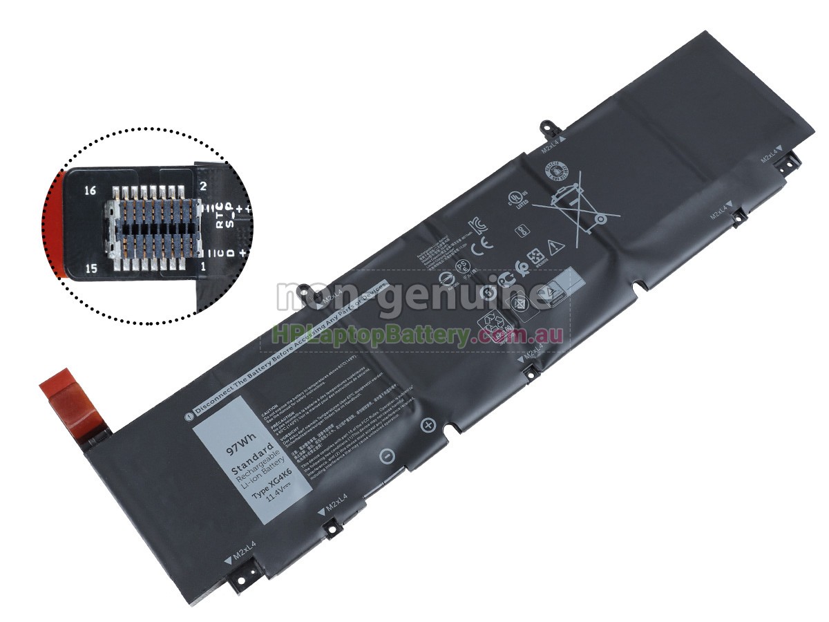 Battery for Dell XPS 17 9720-NJN98 laptop