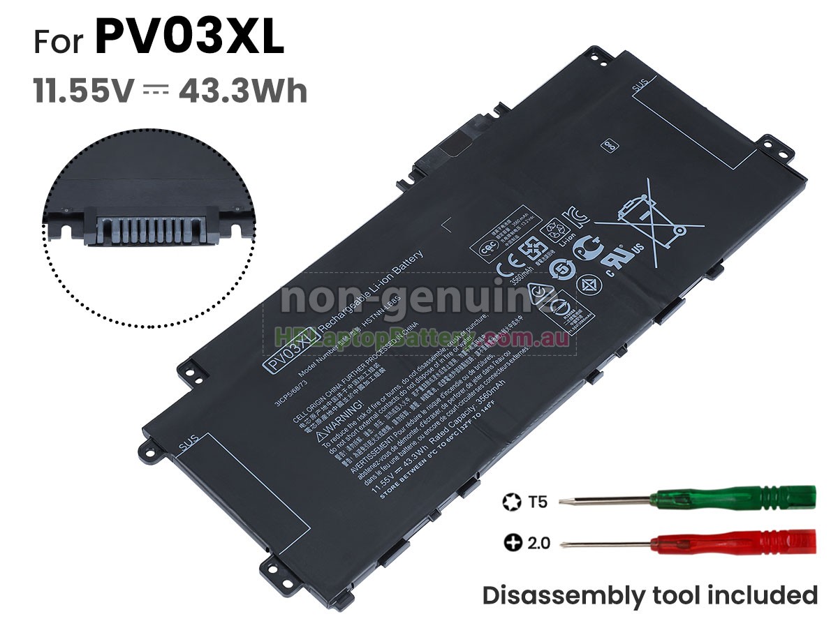 Batterie Pour PC Portable HP Pavilion X360 14-dh0xxx / 14-dh1xxx - 11.55V 3470mAh - Remplacement Compatible